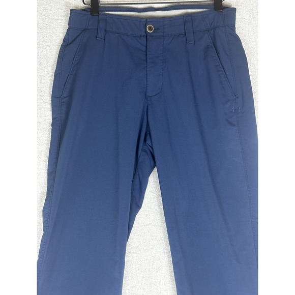 Under Armour Loose Fit Golf‎ Pants Men 30x30 Blue Performance Stretch - Picture 3 of 14